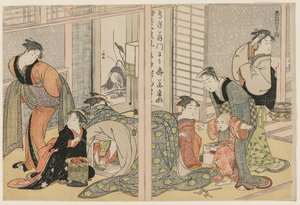 A négy évszak elegáns örömei alkotó: attributed to Kitagawa Utamaro
