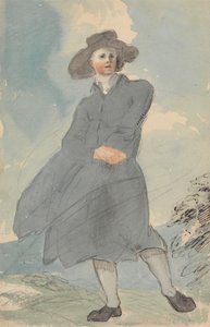 Férfi kék köpenyben alkotó: attributed to Thomas Barker