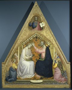 A Szűz koronázása (tempera és aranylevél a panelen) alkotó: c.1370 1425 Lorenzo Monaco