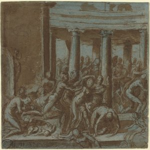 Az ártatlanok mészárlása [recto] alkotó: called Bertoia Jacopo Zanguidi