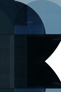 Mélykék geometrikus ívek alkotó: cartissi