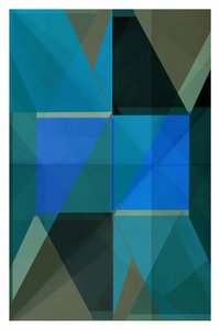 Élénk, geometrikus kékek alkotó: cartissi
