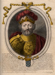 Eudes (Odon) portréja (860 - 898), Párizs és Troyes grófja, majd Franciaország királya – az EUDES Párizs grófja, akit Károly császár letétele után francia trónra választottak – metszet a 