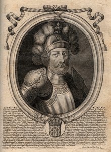 Hugues I Capet (kb. 941 - 996), francia herceg, majd francia király portréja - Hugues I Capet (kb. 941-996), francia király portréja - metszet a 