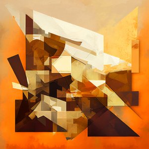 Absztrakt festészet art terrakotta, fali művészet | Vászonnyomatok
