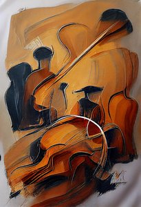 Digital Abstract Canvas in Depth Brown alkotó: F. Abderrahim