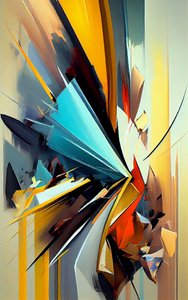 Multicolored Abstract Circles on Canvas