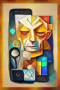 Picasso ihlette művészet, absztrakt szürrealista festészet, fali művészeti nyomat igény szerint