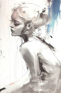 Whispers of Modern Romanticism, beautiful girl, Wall Art | Canvas Prints