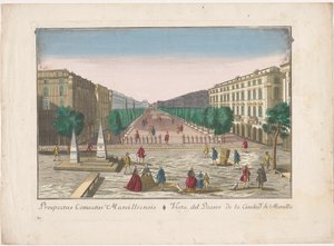 Kilátás a marseille-i sétányra Vista del paseo de la ciudad de Marsella (cím a tárgyon)