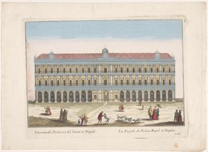 Kilátás a nápolyi Palazzo Reale-ra Facciata del palazzo del vicere in Napoli (cím a tárgyon)
