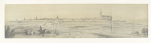 Gezicht op Elburg, 1672 Foto