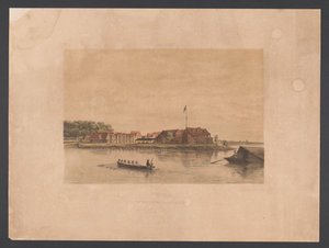 Zeelandia erőd Paramaribo-ban Suriname. A paramariboi Zelandia erőd kilátása (cím az objektumon) Nyugat-India (sorozat címe a tárgyon) Kilátások Hollandia Nyugat-Indiájáról (sorozat címe) alkotó: jonkheer Jacob Eduard van Heemskerck