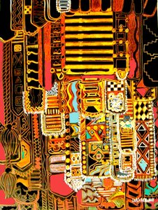 Aboriginal Motif, 2014 (vegyes technika)