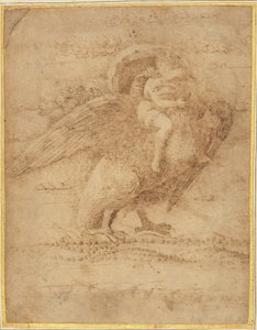 Jupiter és Ganymedes egy kiterjedt táj felett alkotó: or Andrea Mantegna Giovanni Bellini