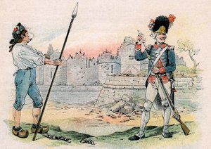 A Bastille lerombolása (rombolás, demantelement) alkotó: pseudonym for Onfray de Breville Jacques Job