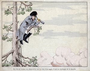 Lobau szigetéről megfigyelés (Esslingi csata alkotó: pseudonym for Onfray de Breville Jacques Job