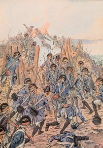 Jacques Marie Gaston Onfroy de Breville a JOB-ban (1858-1931) – Amerikaiak október 14-én megtámadtak egy redoutot Yorktownban alkotó: pseudonym for Onfray de Breville Jacques Job