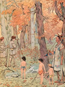Jacques Marie Gaston Onfroy de Breville munkája során (1858-1931) – Tizenhat éves korában George Washington földmérő lett, és feltérképezte a Blue Ridge-hegységtől nyugatra fekvő területeket, magángyűjtemény. alkotó: pseudonym for Onfray de Breville Jacques Job