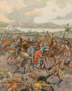 Jacques Marie Gaston Onfroy de Breville dit MUNKA (1858-1931) – Belgium története: János 1. brabanti herceg győzött a woeringeni csatában 1288-ban a limburgi örökösödési háború során, és Brabant autonómiát ad Németországnak, magángyűjtemény alkotó: pseudonym for Onfray de Breville Jacques Job