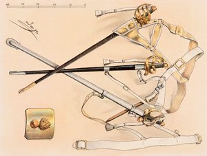 Jacques Marie Gaston Onfroy de Breville munkája előtt (1858-1931) – A francia csapatok mindenkori felszerelése: Cavalry Sabre, Magángyűjtemény alkotó: pseudonym for Onfray de Breville Jacques Job