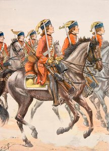 Jacques Marie Gaston Onfroy de Breville a munkában (1858-1931) – A francia csapatok mindenkori felszerelése: Beauffremont Dragons 1759, Magángyűjtemény alkotó: pseudonym for Onfray de Breville Jacques Job