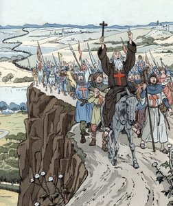 Remete Péter vezette az első keresztes hadjáratot (1096) „Isten akarja!” felkiáltással! alkotó: pseudonym for Onfray de Breville Jacques Job
