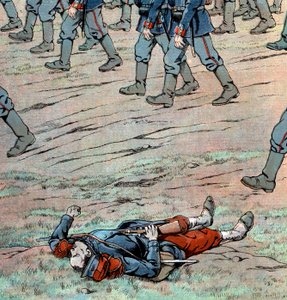 Prussians invading France: french dead soldier alkotó: pseudonym for Onfray de Breville Jacques Job