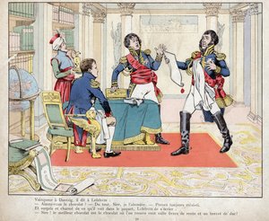 Vainqueur a Dantzig, il dit a Lefebvre: "Napóleon és Lefebvre Danzig ostrománál, 1807. május 24." Jób litográfiája