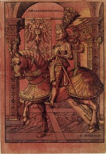 I. Maximilian császár, lóháton, 1508