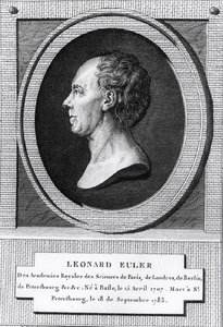 Leonard Euler (1707-83) portréja (metszet) (fekete-fehér fotó) alkotó: the Younger Dupin