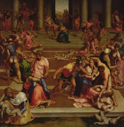 Az ártatlanok mészárlása (tempera a panelen) alkotó: (1509-66) Daniele da Volterra