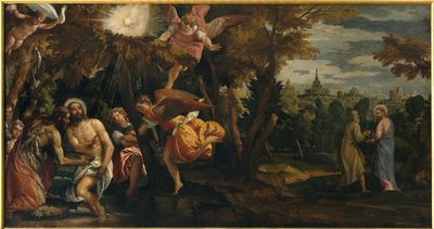 Krisztus keresztsége és megkísértése, 1582 körül (olaj, vászon) alkotó: Veronese