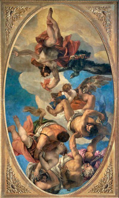 A Jupiter megbünteti a bűnösöket ... alkotó: (1528-88) Veronese