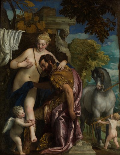 A Mars és a Vénusz egyesült szeretettel, 1570 körül (olaj, vászon) alkotó: Veronese