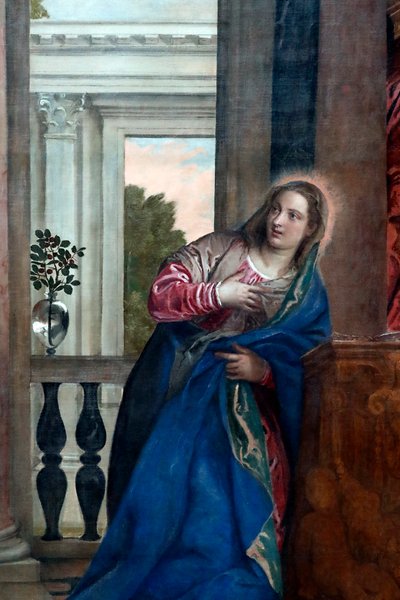 Szűz Angyali üdvözlet 16. század (olaj, vászon) alkotó: Veronese