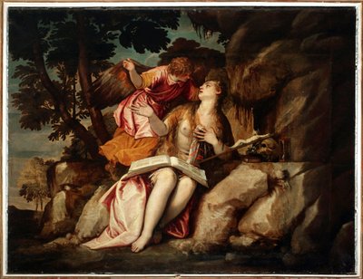 Mária Magdolna ábrázolása angyallal (Festmény alkotó: Veronese