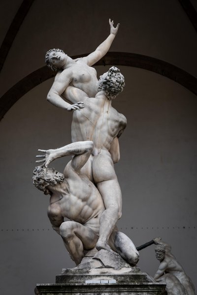 Proserpina megerőszakolása, Giambologna reneszánsz szobra, Firenze, Olaszország, Európa, 2021 (fotó) alkotó: (1529-1608) Giambologna