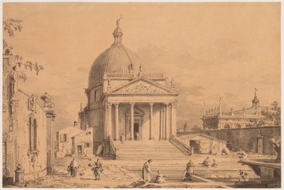 View Conceived with San Simone Piccolo, c. 1735 alkotó: Canaletto