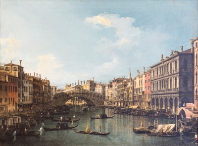 Kilátás Velencére a Rialto híddal alkotó: (1697-1768) Canaletto