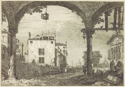 The Lantern Portico, 1744 körül (rézkarc) alkotó: Canaletto