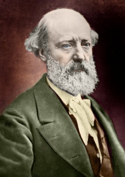 Eugene Viollet le Duc (Viollet-le-Duc) építész portréja (1814-1879). 1879 körül (metszet). alkotó: (1820-1910) (after) Nadar