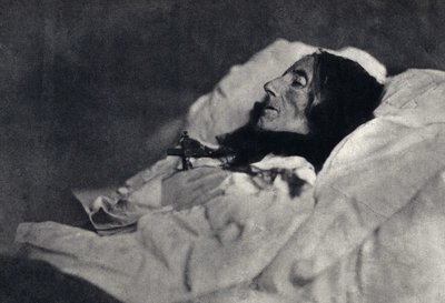 Marcelline Desbordes Valmore (Desbordes-Valmore) (1786-1859) költő portréja a halálos ágyán. Fénykép: Felix Tournachon dit Nadar (1820-1910) 1859-ben. Victor Tournachon, Nadar apja nyomda, 19. század vége. alkotó: Nadar