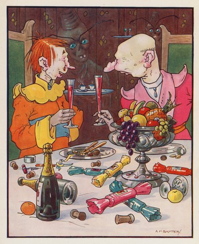 Illusztráció Jonathan Swift Gulliver utazásaihoz (színes litográfia) alkotó: (after) American School