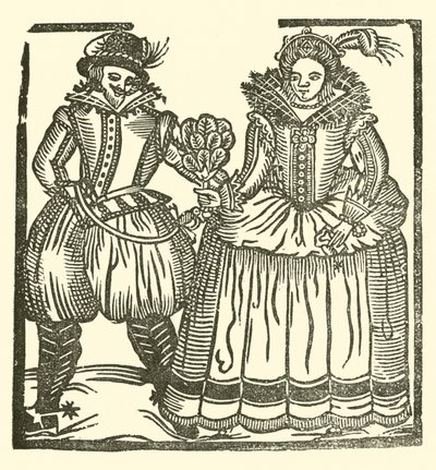 Illusztráció a Roxburghe-balladákhoz (fametszet) alkotó: (after) English School