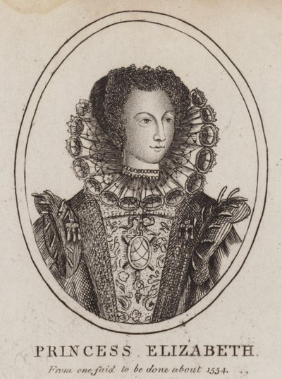 Erzsébet hercegnő, VIII. Henrik király és Boleyn Anna lánya (metszet) alkotó: (after) English School