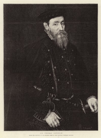 Sir Thomas Gresham (metszet) alkotó: (after) English School
