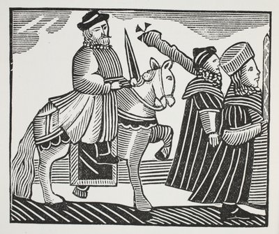 Wat Tyler és Jack Straw története, illusztráció a „Chap-books of the Eightenth Century”-ből, John Ashton, pub. 1882 (litó) alkotó: (after) English School