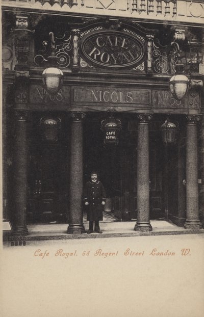 Cafe Royal, 68, Regent Street, London, Nyugat (f/w fotó) alkotó: (after) English photographer