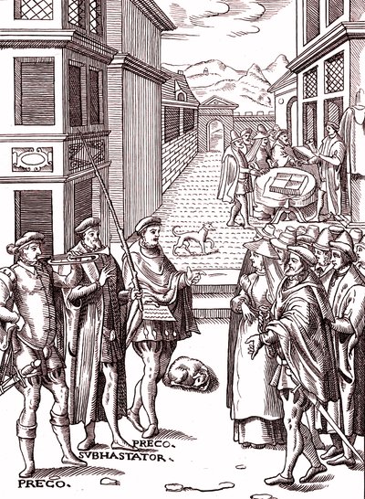 The town crier blowing his trumpet alkotó: (after) Flemish School